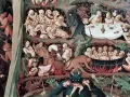 Piekło pełne potępionych dusz, torturowanych przez demony. Sceny ukazują grzech sodomski i inne występki, za które dusze cierpią wieczne męki.