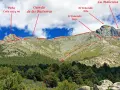 La imponente cumbre de La Maliciosa se alza majestuosa, con la Cuerda de las Buitreras y Peña Cota 1974 m marcando su recorrido.