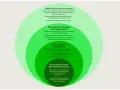 Concentric circles illustrate a strategy for critical information infrastructure protection, moving from citizen-focused measures to national resilience.