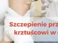 Rękawiczki medyczne zakładane do podania szczepienia przeciw krztuścowi w ciąży.