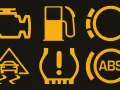 Gelbe auto symbole bedeutung: Motor, Tank, Bremsflüssigkeit, ESP, Reifendruck, ABS. Wichtige Warnleuchten für Ihre Sicherheit.