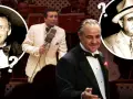 Frank Sinatra, Marlon Brando und ein Mann mit Hut, der an die Frank Sinatra Mafia-Ära erinnert.