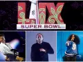 Super Bowl LIX Logo mit Jon Batiste, Kendrick Lamar und SZA.