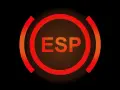 Rotes ESP-Symbol leuchtet auf, was bedeutet, dass das elektronische Stabilitätsprogramm ausgeschaltet ist.