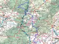 Carte du chemin de Saint-Guilhem-le-Désert, montrant le dénivelé et les Gorges du Tarn.