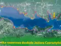 Mapa z trasą rowerową wokół Jeziora Czorsztyńskiego. Velo Czorsztyn to idealna trasa dla miłośników aktywnego wypoczynku.