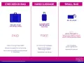 Wizzair bagaż: bagaż rejestrowany (płatny), bagaż podręczny (darmowy) i mała torba (z dodatkami).