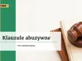 Prawo cywilne i klauzule abuzywne. Młotek sędziowski na księgach prawnych.