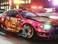 Różowy sportowy samochód z anime grafiką i neonowymi felgami, gotowy na nocne wyścigi, kiedy nowy Need for Speed.
