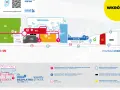 Mapa portu lotniczego Poznań-Ławica im. Henryka Wieniawskiego z parkingami P1-P6, terminalem, strefami płatną i bezpłatną kiss&fly.