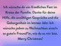 Weihnachtsgrüße mit Gedichttext auf farbigem Hintergrund.