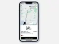 Uber Airport: zamówiony kurs na Lotnisko Chopina w Warszawie. Auto za 4 minuty, cena 38,64 zł.