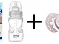 Zestaw Lovi: butelka Medical+ i różowy smoczek "Mommy's little star". Idealny dla maluchów od 3 miesiąca.