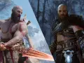 Kratos w zbroi i bez niej, gotowy do walki w God of War Ragnarök. Czy pojawi się w PS Plus?