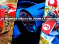 Los mejores juegos de coches PC: coches de carreras rojos y azules, y Mario Kart.