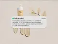 Gotero con sérum de bakuchiol. El texto indica que el bakuchiol con que no mezclar es importante para su uso en cosmética.