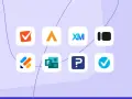 Icônes de plusieurs outils de création de formulaires, des alternatives à Google Forms.