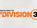 Logo gry Tom Clancy's The Division 3. Sylwetka żołnierza obok napisu "TOM CLANCY'S THE DIVISION" i cyfry 3 w pomarańczowym okręgu.