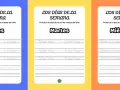 Actividades para imprimir: "Los días de la semana" para practicar la escritura de Lunes, Martes y Miércoles.