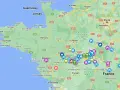 Carte des châteaux de la Loire, idéale pour un itinéraire pour visiter les châteaux de la Loire en 3 jours.