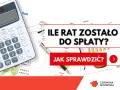 Kalkulator i wykresy na biurku. Jak sprawdzić ile rat zostało do spłaty? Czerwona skarbonka.