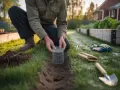 Man sätter ut en bur för att fånga sork, en vanlig skadedjursproblematik som Anticimex kan hjälpa till med.