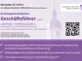 Stellenanzeige für einen kirchengemeindlichen Geschäftsführer im Dekanat Uffenheim. Gesucht wird eine Person mit Führungsverantwortung.