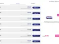 Rozkład jazdy autobusu z Bergamo do Mediolanu. Dostępne kursy co 30 minut, każdy za 10 euro.