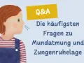 Q&A: Häufige Fragen zu Mundatmung und Zungenruhelage. Ein Mädchen atmet durch den Mund.