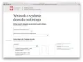Formularz wniosku o dowód osobisty dla dziecka. Wpisz powód, wybierz urząd i dodaj zdjęcie.