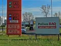 Cena LPG na stacji paliw BAQ to 1.40. Obok widnieje cena ON 3.50.