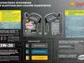 Oznaczenia oleju 5w30 na opakowaniu Shell Helix Ultra Extra. Informacje o klasyfikacjach SAE, ACEA i normach producentów.