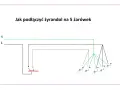 Schemat podłączenia żyrandola z 5 żarówkami, z zaznaczonym przełącznikiem.