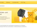 Illustration eines Teddybären, einer Parfümflasche und eines Pakets mit Gewichten.