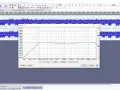 Gotowe ustawienia equalizera z widoczną krzywą filtra w programie do edycji dźwięku.
