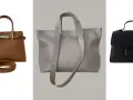 Trzy torebki damskie premium: brązowa, szara i czarna. Eleganckie modele na co dzień i specjalne okazje.