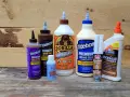 A collection of wood glues, including Gorilla Wood Glue and Titebond, promising the strongest outdoor glue for any project.