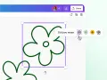 Program do rysowania online sugeruje poprawkę kwiatka.