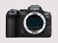 Czarny aparat Canon EOS R6 Mark II z widocznym sensorem.