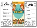 Hojas de trabajo para la "expresión escrita 4 primaria" con dibujos de niños y listas para completar.