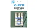 Aiguille microtex Schmetz pour tissus fins et synthétiques. Idéale pour un travail précis.