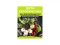 Okładka książki "Dieta ketogeniczna dla początkujących". Na talerzu sałatka z awokado, jajka na twardo, pomidorki i rzodkiewka.