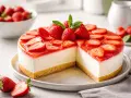 Eine köstliche Torte mit Fruchtspiegel, belegt mit frischen Erdbeeren und Minze. Ein Genuss für Augen und Gaumen!