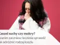 Kobieta z **uporczywym suchym kaszlem u dorosłego** zakrywa usta dłonią, ubrana w szalik.