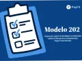 Lista de verificación con palomitas azules, lista para cuando se presenta el modelo 202.