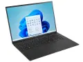 Czarny laptop LG z ekranem wyświetlającym menu startowe Windows 11. Czy warto zainwestować w ten system?
