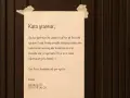 Inbjudan till grannarna om en trevlig tema nyårsfest. Emma ber om förståelse för eventuellt oväsen och välkomnar dem att joina.