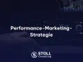 Digitale Strategie: Performance Marketing für messbaren Erfolg. Ein Finger tippt auf einen Touchscreen mit Diagrammen.