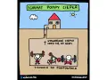 Schemat pompy ciepła: siłownia do pompowania wytwarza ciepło, które unosi się do góry.
