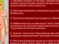 Ilustracja przedstawia schematyczne ciało kobiety z zaznaczonymi punktami, opisującymi potencjalne skutki uboczne po szczepieniu HPV: bóle głowy, problemy z koncentracją, duszności, osłabienie mięśni, nudności i skurcze.